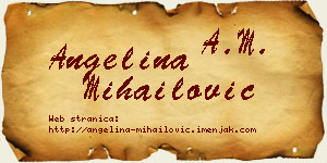 Angelina Mihailović vizit kartica
